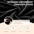 thumbnail image 5 of CQSXDA 4FT Bean Bag Chair with Memory Foam Filling in Flannel Cover, for Living Room and Bedroom, Black, 5 of 6