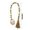 thumbnail image 3 of JingChun Easter Wood Bead Garland with Tassel Carrot Ornament Rustic Farmhouse Natural Wooden Bead Hanging Decor for Spring Tiered Tray Fireplace Shelf Fireplace Wall, 3 of 9