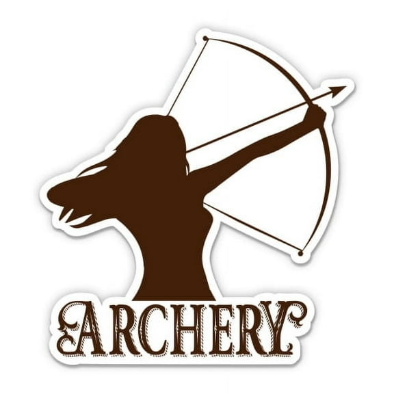 Archery - 3" Vinyl Sticker - For Car Laptop Water Bottle Phone - Waterproof Decal