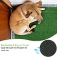 thumbnail image 4 of Gustave Artificial Dog Grass Pee Pads Puppy Potty Training Pads Washable Reusable Pet Fake Grass Mat Turf Rug for Dogs Indoor Outdoor, Easy to Clean, 20x16 in, 4 of 8