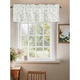 thumbnail image 2 of White Sage Green Plant Print Valances Curtain Kitchen Rod Pocket Short Panels Window Treatment Topper Curtains for Living Bedroom 1 Panel 54x18 inch, 2 of 9