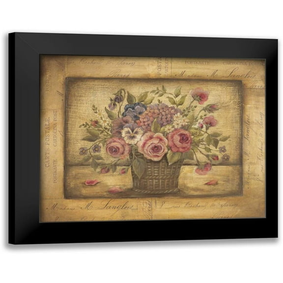 Poloson, Kimberly 14x12 Black Modern Framed Museum Art Print Titled - Paris Bouquet II