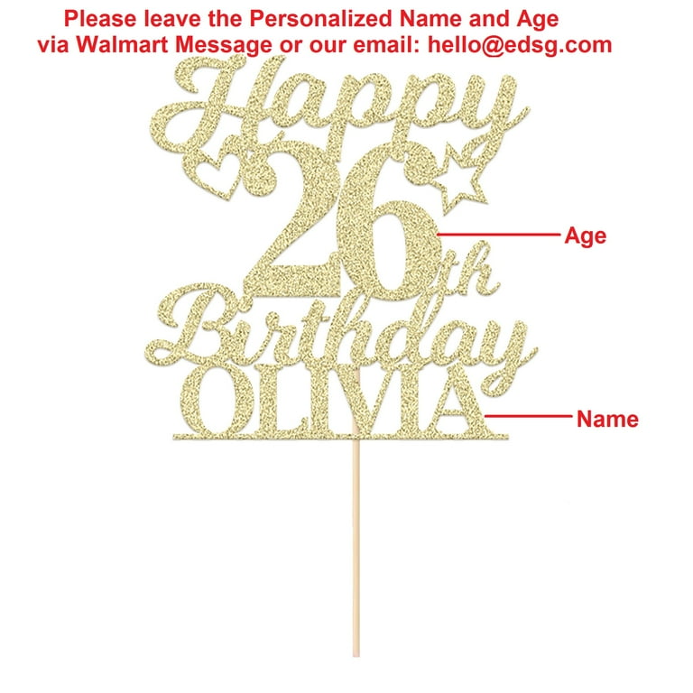 Cakeshop Décoration à Paillettes « Funny You're How Old? Happy