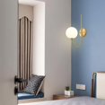 thumbnail image 2 of HYDTMS Glass Ball Wall Sconce Vintage Metal Gold 1 Light E27 Indoor Lighting, 2 of 5