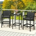 thumbnail image 4 of Costway 3 Pieces Patio Bar Set with 2 Stools & 1 Bar Table Curved Backrest Armrests, 4 of 10