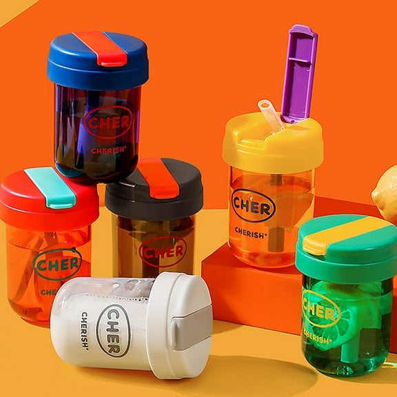 Kids & Toddler Cups | Food Grade Straw Cup 10.5 oz with Lid | Smoothie Cups | Spill Proof Sippy Cups for Toddlers