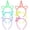 6 Mix Headbands, variant on 6 Colors Glow in the Dark Headbands, Plastic Light Up Hair Band Crowns Luminous Headband For Girls Party Headbands