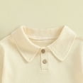 thumbnail image 5 of Faraee Newborn Baby Boy Clothes Knit Long Sleeve Button Up Collared Shirts Jogger Long Pants Set Infant 2 Piece Outfit 0 6 12 18 24 Months 2t 3t Yellow, 5 of 6