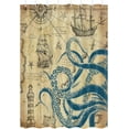 thumbnail image 2 of Funny Nautical Octopus Camper RV Shower Curtain for Travel Trailer Bathroom, Ocean Camping Fabric Stall Small Narrow Shower Curtains Set, Happy Camp Outdoor Decor Accessories with Hooks 47X64, 2 of 6