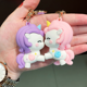 thumbnail image 5 of Llavero creativo de goma suave con forma de muñeca de dibujos animados, llavero de unicornio bonito para mujer, llavero para bolso, colgante pequeño, regalo, 5 of 6