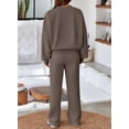 thumbnail image 6 of DOKOTOO 2 Piece Sweatsuits for Women Oversized Fleece Sweatsuits Zip Sweatshirt with Sweatpants Tracksuit with Pockets, 6 of 11