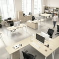 thumbnail image 3 of Bush Business Furniture Vista 60W L Shaped Desk with Splayed Metal Legs and Low Storage Cabinet, 3 of 8