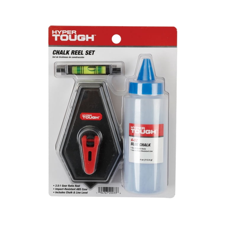 Hyper Tough 8 ounce Blue Chalk Line and 100-foot Reel Set