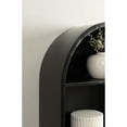 thumbnail image 3 of Kate and Laurel Arcott Modern Wooden Arched Wall Shelf, 18 x 26, Black, Transitional Mango Wood Arch Wall Shelves for Over-the-Toilet Storage or Entryway Storage Shelf, 3 of 8