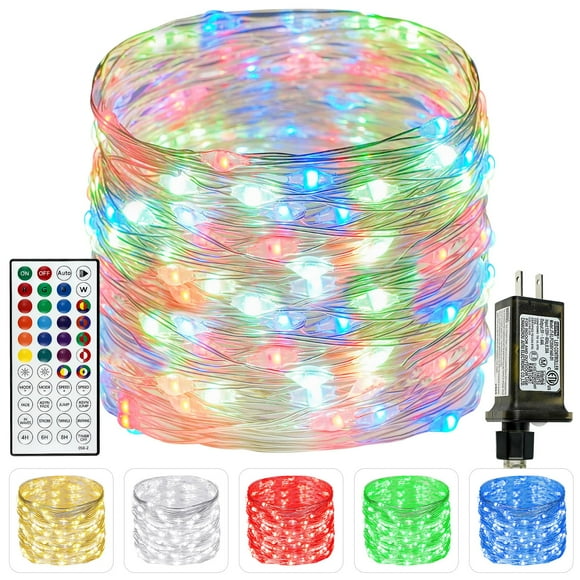 Control remoto String Lights BHCLIGHT de 20 m, 200 LED RGB, resistente al agua