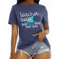 thumbnail image 2 of XCHQRTI Women Teacher Shark Doo Tees Short Sleeve Graphic Shirt Inspirational Back to School Teachers'Day Gift Tops, 2 of 5