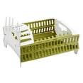 thumbnail image 1 of facefd Collapsible Dish Drain Rack Multifunctional Organizer Kitchen Plate Cup Dish Drying Rack green, 1 of 6