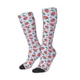thumbnail image 2 of Vsdgher Strawberries Print Thigh High Socks Extra Long Stretchy Sock Women Over Knee High Opaque Stocking Daily Wear, 2 of 5