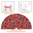 thumbnail image 4 of Rateoe Vintage Red Paisley Print Christmas Tree Skirt 30" for Xmas Holiday New Year Party Circle Tree Mat Ornaments Decoration, 4 of 7