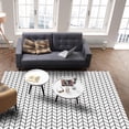 thumbnail image 4 of Area Rug 5'x7' Herringbone Abstract Art of Black Geometric Lines Washable Area Rugs Non Shedding Floor Carpet Rubber Backing Non-Slip Indoor Mats for Living Room Bedroom Kitchen, 4 of 8