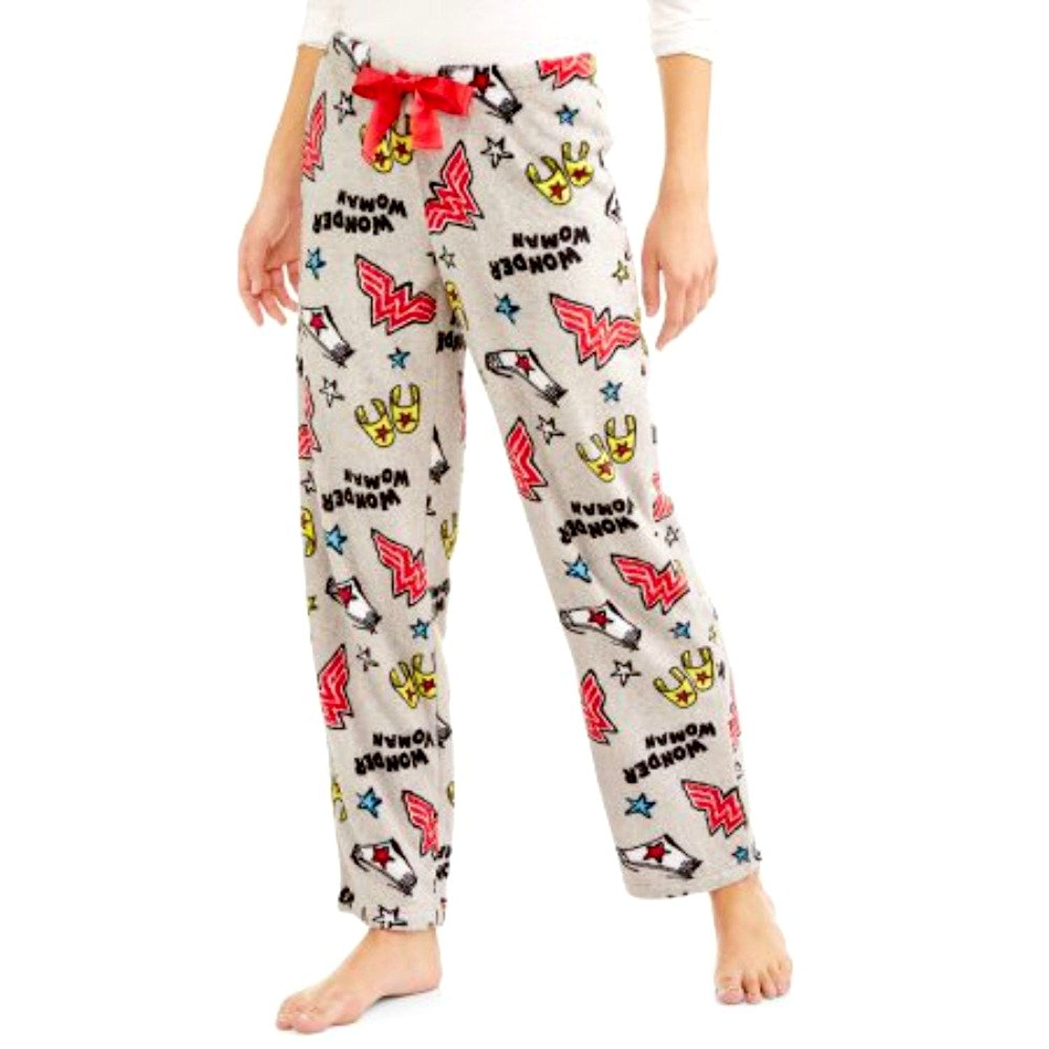 wonder woman women's licensed pajama super minky plush fleece sleep