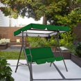 thumbnail image 3 of Swing Canopy Cover 190T Oxford Cloth Waterproof Swing Sunshade for Outdoor Patio Courtyard Blue, 3 of 5