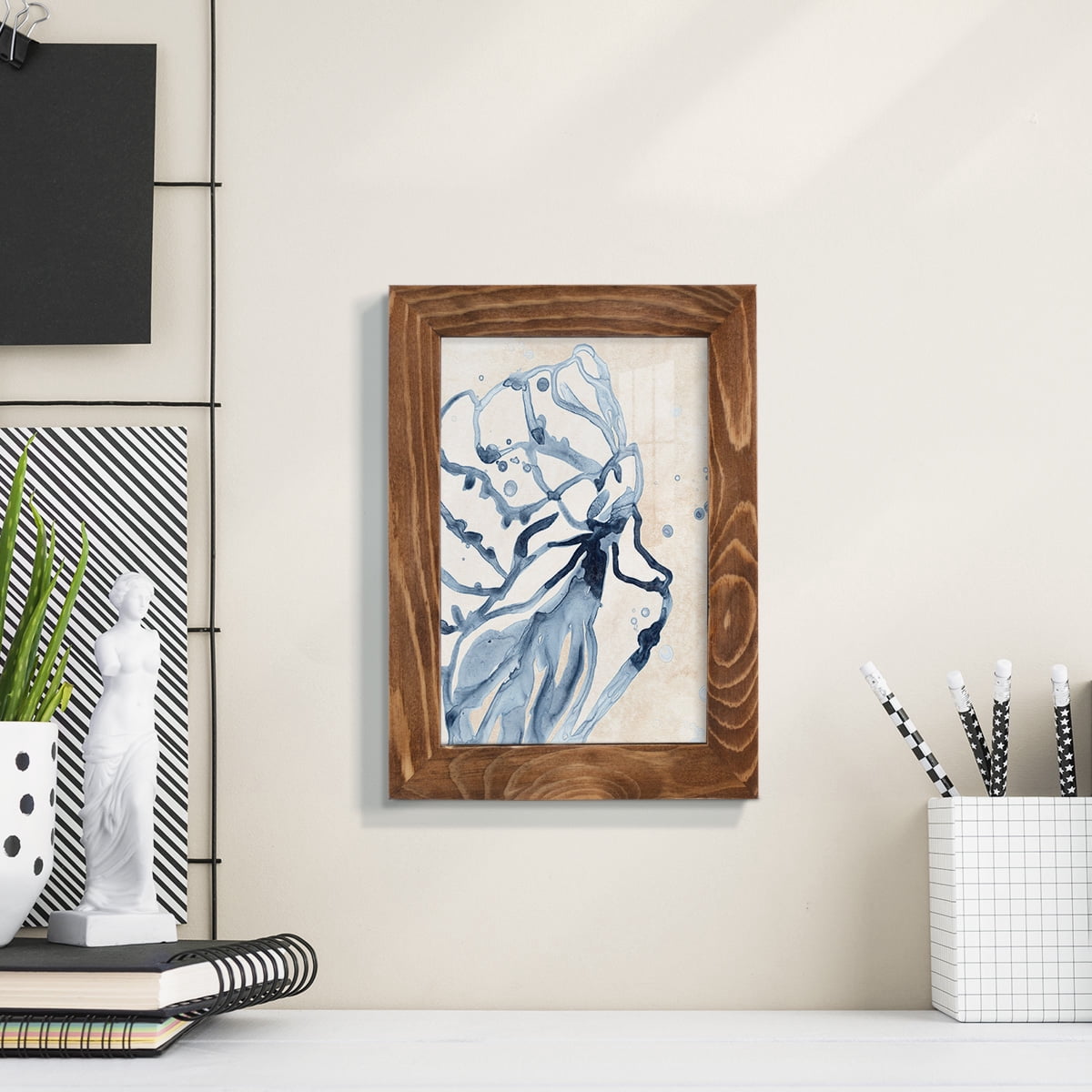 Water Shells I - Framed Print w/glass - Walnut