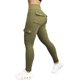 thumbnail image 3 of Pantalones de yoga de cintura alta para mujer con bolsillos elásticos y cónicos, pantalones de entrenamiento para levantamiento de glúteos, pantalones de chándal, 3 of 5