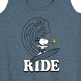 thumbnail image 3 of Peanuts - Snoopy's Wave Ride  - Women's Racerback Tank Top, 3 of 6