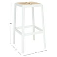 thumbnail image 3 of SAFAVIEH Silus Square Backless Bar Stool, White/Natural, 3 of 10