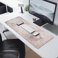 thumbnail image 2 of Large Cute Pink Mouse Pad - Rose Gold Marble Desk Mat for Your Home Office or School, 2 of 7