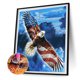 thumbnail image 1 of Cuadros Decorativos Kit de artesanía con imagen de diamante de bandera de águila DIY 5D, obra de arte de taladro redondo completo de resina Tmvgtek embutido en tela, 1 of 9