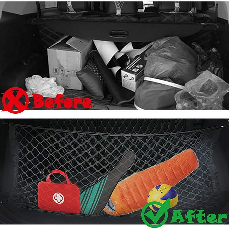 1/3 Layers Car Storage Net Bag Organizer Between Car Seats Stretchable  Elastic Mesh Bag Organizer Car Accessories Interior