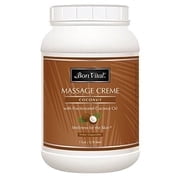 Bon Vital Coconut Massage Crème, 100% Pure Fractionated Coconut Oil, 1 Gallon