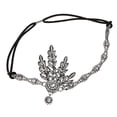 thumbnail image 2 of 1920s Great Headband Mujeres Pers Charleston Party Headpiece , Estilo 1-Negro Macarena Diadema Flapper para mujer, 2 of 4