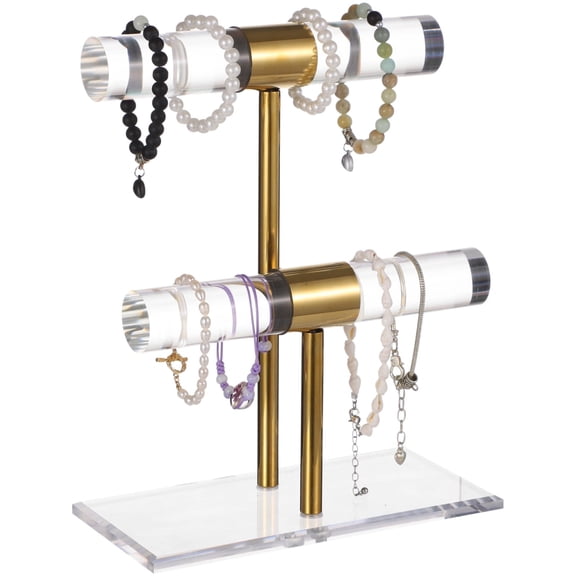 T-bar Jewelry Display Stand, 2-Tier Bracelet Holder, Jewelry Organizer Display Stand for Bangle Watches