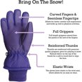 thumbnail image 4 of Gant de Ski Imperméable pour Enfants avec Crêtes (Violet Foncé, 5-6 Ans), 4 of 5