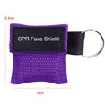 thumbnail image 1 of Cara RCP Máscara Llavero Resucitador Escudo Emergencia Primeros Auxilios Púrpura Sywqhk Para Estrenar, 1 of 9