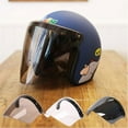 thumbnail image 4 of 3-Snap Helmet Bubble Visor Lens for 3/4 Retro Open Face Motorcycle Helmet, 4 of 20