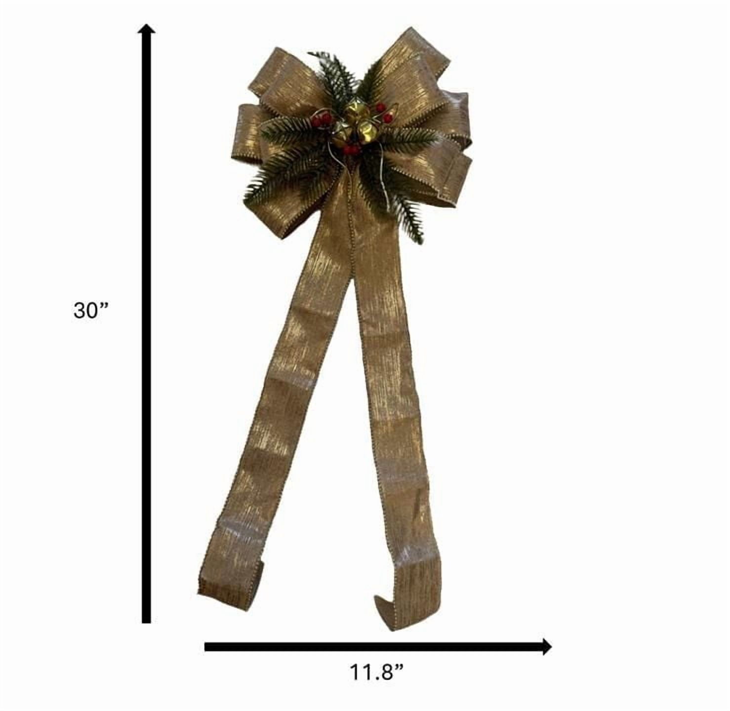 Holiday Time 30-In Christmas Bow, Gold