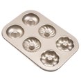 thumbnail image 4 of Molde para rosquillas de 6 cavidades, bandeja para hornear rosquillas de acero al carbono, bandeja antiadherente para hornear pasteles, galletas y pasteles Noticed HA2300-00B*2, 4 of 7