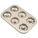 thumbnail image 3 of Molde para rosquillas de 6 cavidades, bandeja para hornear rosquillas de acero al carbono, bandeja antiadherente para hornear pasteles, galletas y pasteles GeweYeeli HA2300-00B, 3 of 7