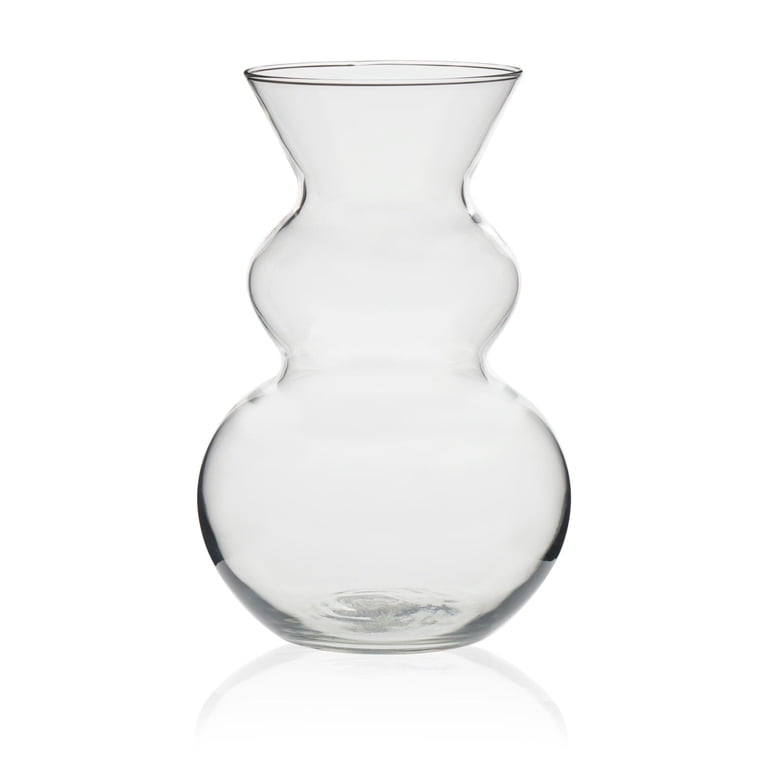 Libbey Jubilee Floral Clear Glass Vase 9" photo 1