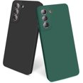 thumbnail image 1 of Funda de 2 Piezas para Samsung Galaxy S21 5G Funda de Silicona líquida, Funda Protectora para Samsung S21 con Forro de Microfibra antirrayas (Negro+Verde Oscuro) JM, 1 of 5