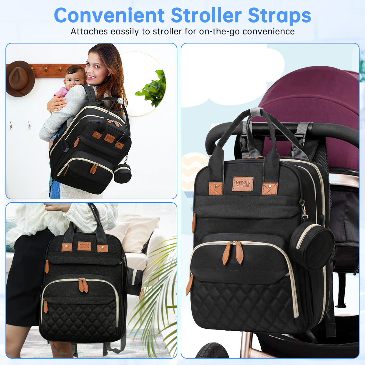 GPED Convertible Diaper Bag with Changing Station photo 4