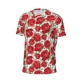 thumbnail image 6 of Wukai Rose Flowers Print Men's Short-Sleeved Mesh T-Shirt,Quick-Dry Short Sleeve Workout T-Shirt-XX-Large, 6 of 8