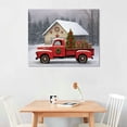 thumbnail image 2 of Nawypu Seasons of Joy - Personalized Red Truck Christmas Snow Family Print (20x16 inch), 2 of 4