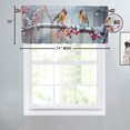 thumbnail image 4 of Cenefas de pájaros y árboles para ventanas, estilo rústico, gris, con diseño de pájaros y árboles, estilo vintage, para cocina, baño, 54 x 18 pulgadas (1 unidad), 4 of 5
