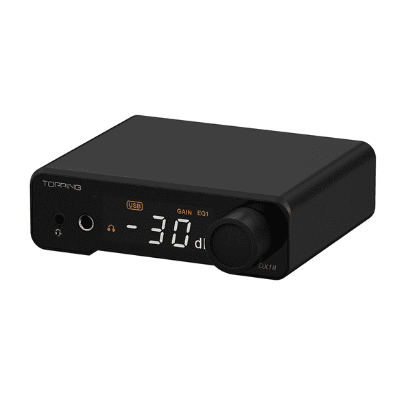 TOPPING DX1 II mini Headphone amplifier,Fully Balacnced, Adapter for PC/CD players/Switch/PS5,Plug-and-Play,Black