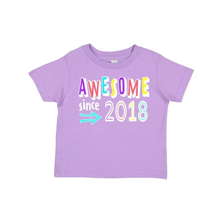 

Inktastic Awesome Since 2018- Birthday Gift Toddler Boy or Toddler Girl T-Shirt